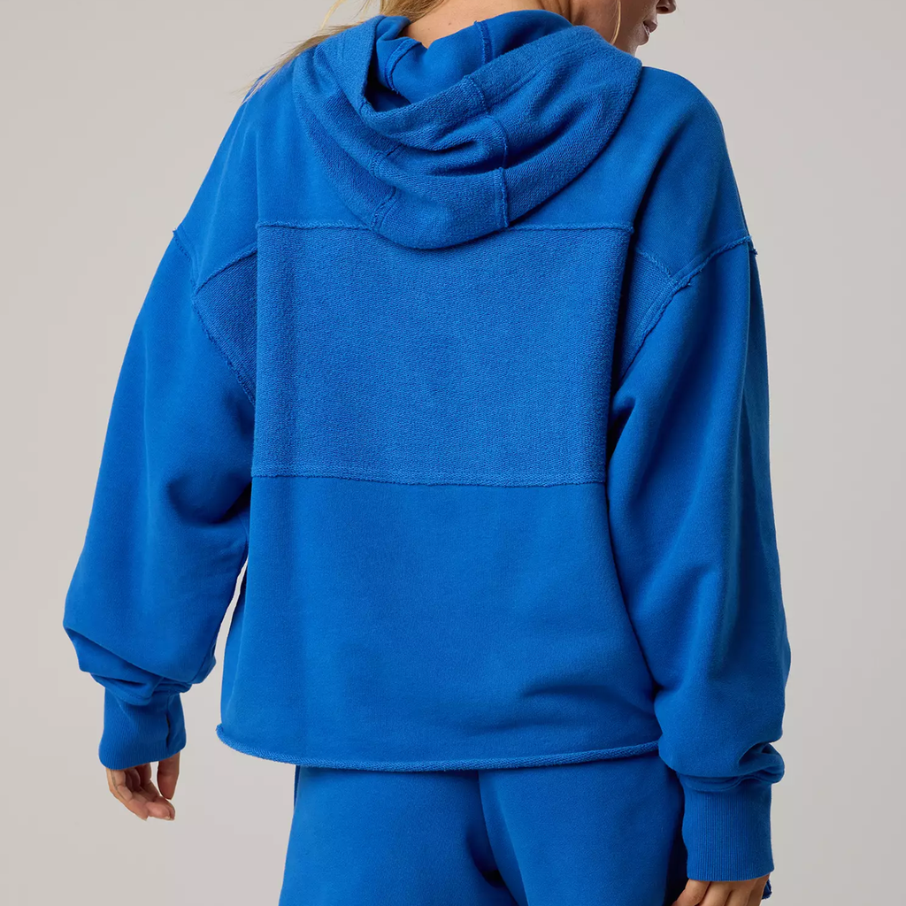 Vintage Inspired Raw‑Hem Heavyweight Fleece Hoodie